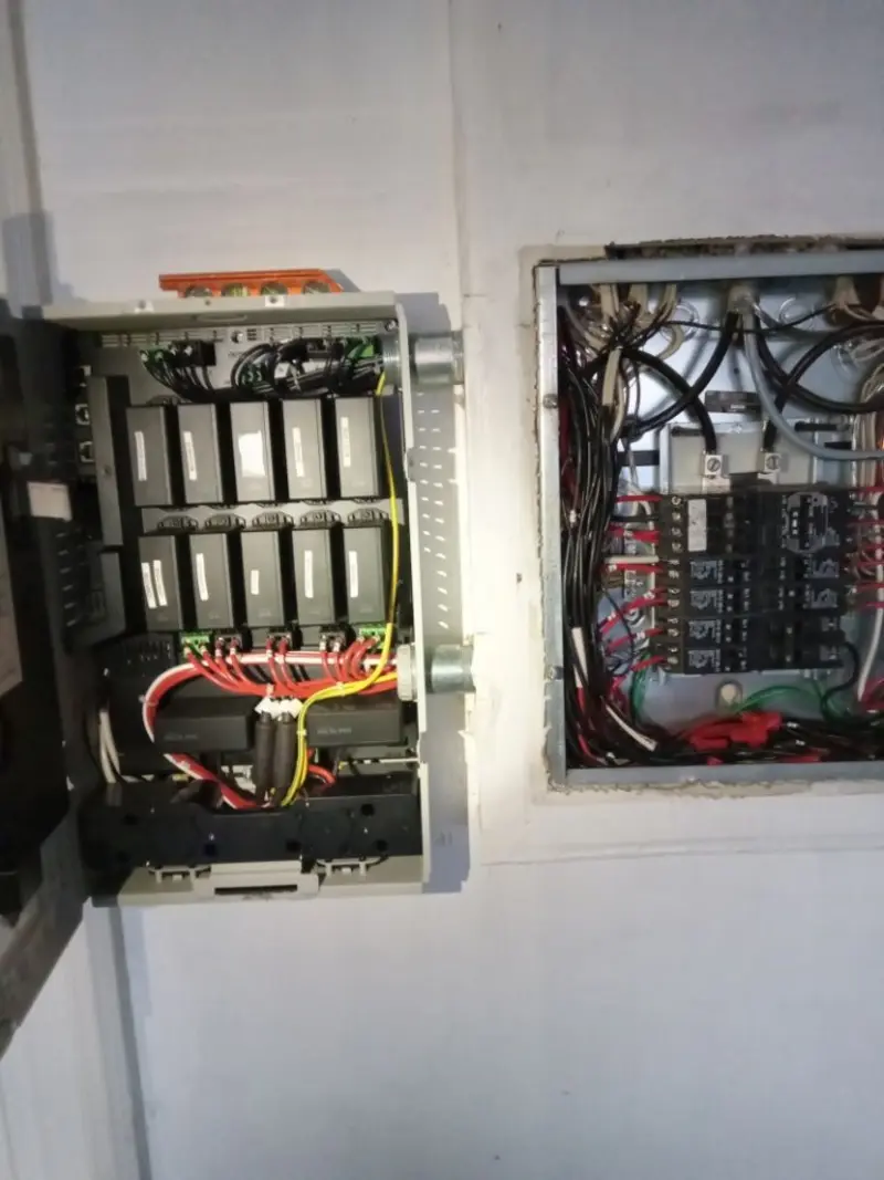 Electrical panel upgrade completed for Security Camera Wiring in Cottage Grove